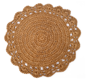 Mantel individual de comedor hecho a mano natural para el hogar Posavasos personalizado moderno Mantel individual de algodón tejido redondo - Product Image 3