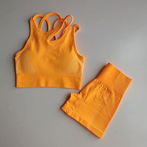 Ensembles d'entraînement pour femmes Combinaisons 2 pièces Leggings de yoga taille haute avec soutien-gorge de sport extensible Survêtements de gymnastique Ensemble actif ensembles personnalisés - Product Image 6