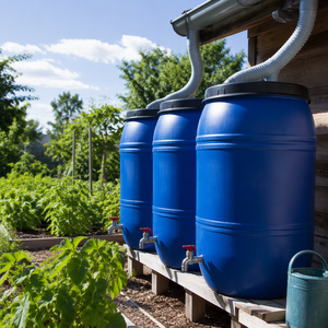 Outdoor 55 Gallon Water Storage <b>Plastic</b> <b>Drum</b> with Quick-Release Spigot - Product Image 2