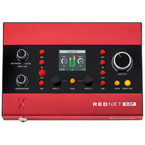 Fo-cusrite rednet X2P 2x2 Dante ออดิโออินเตอร์เฟซพร้อมไมโครโฟนวิวัฒนาการสีแดง - Product Image 1