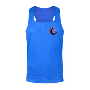 Men <b>Women</b> Muscle Gym Tank <b>Top</b> Oversize Armholes Cotton Fitness <b>Vest</b> Breathable O-Neck Collar Solid Print Embroidery Mark's <b>Top</b> - Product Image 2