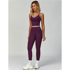 Ensemble de yoga à compression élastique Leggings camouflage sans couture pour femmes Utilisation en extérieur Yoga Se - Product Image 5