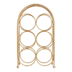 New Arrival Vintage Wrought Iron <b>Metal</b> Wine Rack <b>Copper</b> Finish Tabletop Beverage Holder Multifunction Sustainable Storage <b>for</b> - Product Image 2