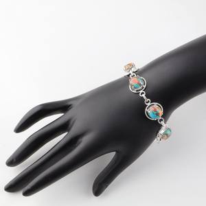 Natural Spiny Oyster Zircon Silver Tennis Bracelet 925 Sterling Silver Simple Classic Design Luxury <b>Gift</b> for Mother - Product Image 4