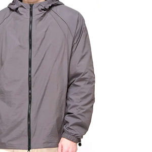 Vestes coupe-vent légères à capuche avec impression personnalisée en gros OEM, fourniture d'usine, nouveauté pour hommes, vêtements d'extérieur - Product Image 4