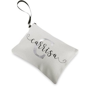 Personalized Large <b>Makeup</b> <b>Case</b> Eco-Friendly Canvas Zipper Closure Practical Daily Use Fashion Bag Letter Handled <b>Makeup</b> <b>Case</b> - Product Image 4