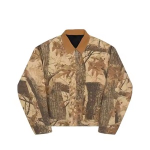 Chaqueta de camuflaje exterior de invierno impermeable de lona de tela de trabajo de camuflaje árbol personalizado del fabricante para hombres-Venta de chaqueta de trabajo - Product Image 1