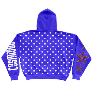 Sweats à capuche 100% coton mélangé, effet délavé à l'acide, décoloration au soleil, 3D, lourd, fermeture éclair, strass brodés, patch en molleton, ODM - Product Image 2