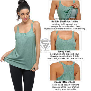 Top corto tipo camisola con tirantes ajustables, acanalado, con sujetador incorporado, sin costuras, transpirable y moldeador para mujer, venta al por mayor OEM - Product Image 5