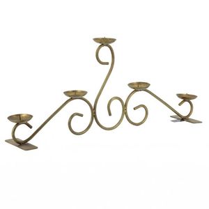 Support de bougie en fer noir élégant en forme de trépied, petit support géométrique pour bougie chauffe-plat, pour événements romantiques de mariage et décoration de fête - Product Image 5