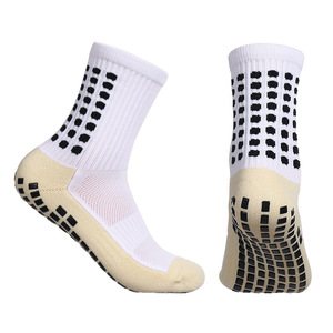Autumn Breathable Knitted Sports <b>Socks</b> for Men Customized Print Pattern Crew High Soccer Football <b>Socks</b> Non-Slip Foot Design - Product Image 3