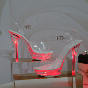 Sandalias de tacón de moda de verano para mujer, zapatos de tacón alto informales, cómodos y versátiles, de cuero genuino - Product Image 2