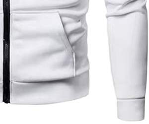 Sweat à capuche uni pour hommes, Design personnalisé, meilleure qualité, meilleur prix, 100% polyester, blanc - Product Image 3