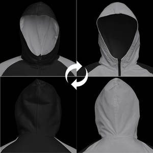 Sweat à capuche réversible tendance, coupe ajustée, tissu 100% coton, conception d'impression bouffante pour hommes, style Streetwear polyvalent - Product Image 3