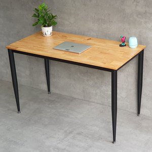 CONE II System HBCN026 120x60cm Rubber Wood <b>Desk</b> Iron Legs Modern Minimalist Contemporary Office Furniture for Bedroom <b>Study</b> - Product Image 6