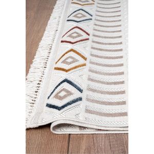 Alfombra de Pasillo Tejida de Pelo Corto Lavable Moderna y Colorida de Mimbre Konfor Sosa 9003 - Product Image 1