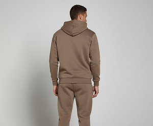 Survêtement uni à capuche personnalisé unisexe | Ensemble Streetwear respirant antibactérien avec doublure en polaire de coton épais | Hiver décontracté - Product Image 4