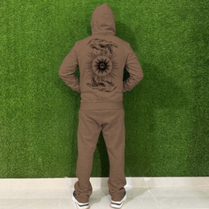 ชุดวอร์มผู้ชายแบบสั่งทำเป็นมิตรกับสิ่งแวดล้อม ผ้าฝ้าย 100% สำหรับใส่ลำลอง วิ่ง ออกกำลังกายในฤดูหนาว ชุดจ็อกกิ้งสีพื้น ขายส่งแบบ OEM - Product Image 5