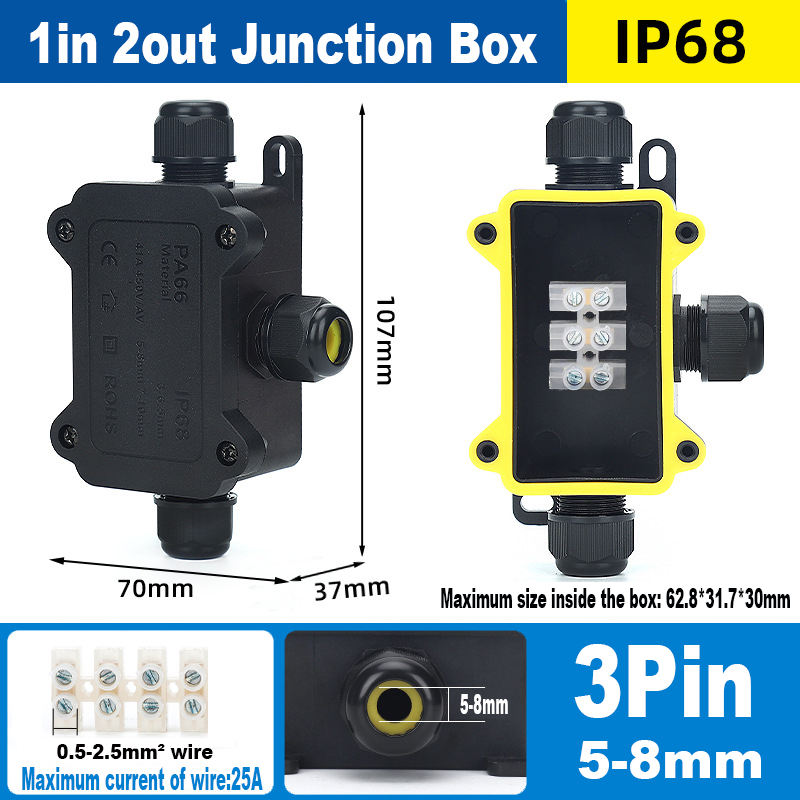 1in 2out small 3pin(5-8mm)