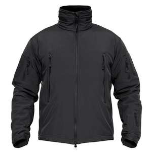 Veste Softshell pour homme avec logo personnalisé, fermeture éclair, imprimé, patchwork, capuche, imperméable, coupe-vent, respirante, randonnée en plein air, grande taille - Product Image 4