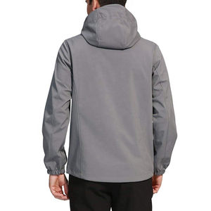 <b>Men</b> Softshell <b>Jacket</b> Waterproof Solid Pattern <b>Long</b> Sleeve Full Zip Stand Breathable Casual Outdoor Sports Custom Logo - Product Image 5