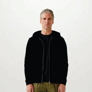 Sudadera con capucha cómoda con cremallera completa para hombre, suave y elegante, para ropa informal, deportes, días relajados, hecho de invierno, poliéster/algodón, teñido liso - Product Image 5