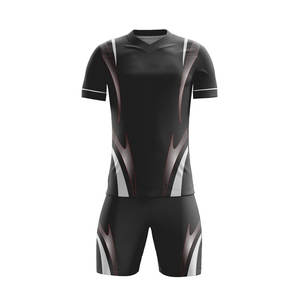 Conjuntos de uniformes de fútbol al por mayor de alta calidad, OEM, hechos en fábrica, precio barato, camiseta y pantalones cortos unisex - Product Image 2