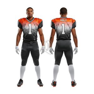 Respirant Polyester Maille Tissu Équipe Porter Conception Personnalisée Hommes Jeunes Football Américain Jersey Pantalon Uniforme Ensemble - Product Image 4