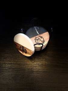 Handmade Durable Polished Modern Marble and Wood <b>Drink</b> <b>Coasters</b> for Coffee Tea and Table Protection - Product Image 4