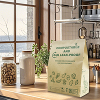 Sacs en papier compostables personnalisables en gros avec doublure PLA, sacs à déchets de cuisine écologiques anti-fuite 24H, emballage biodégradable