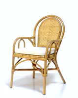 Fauteuil d'appoint inclinable modulaire convertible au design moderne, capitonné, en rotin, modèle Malaca, pour salon et chambre à coucher
