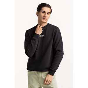 Pull en tricot à col rond pour homme MN-SWT-WS24-001 avec capuche, motif hiver et automne et décoration imprimée de lettres - Product Image 1