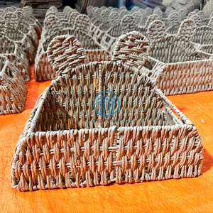 Cute Bear Shape Water Hyacinth Woven Basket Handmade Animal <b>Storage</b> Hamper For Kids Room Kid Toys Clothes <b>Storage</b> - Product Image 5