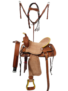 ADEEFA, sillín de caballo de cuero occidental marrón de alta calidad, árbol de plástico de madera, diseño cómodo, tamaño personalizable, el mejor precio - Product Image 5