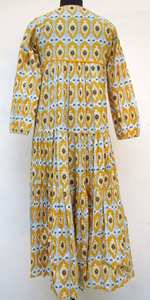 Robe longue imprimée pour femmes meilleure qualité pour femmes robes en coton vêtements robes femmes produit fait main - Product Image 2