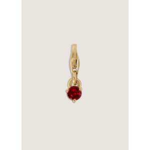 Pendentifs porte-bonheur religieux Ma-eum en grenat pierre de naissance avec motif pyramidal en or 14 carats, plaqué rhodium et or rose, pour cadeaux - Product Image 1