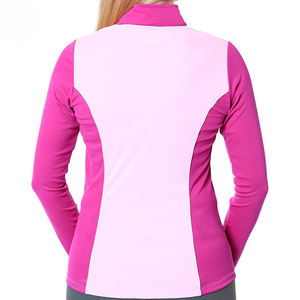 Traje de compresión OEM para mujer, capa Base, diseño de media manga, protección solar transpirable, top de capa Base - Product Image 3