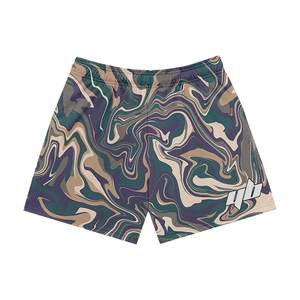 Short en maille confortable en polyester léger et respirant à séchage rapide Short de mode à sublimation avec logo personnalisé pour hommes - Product Image 3