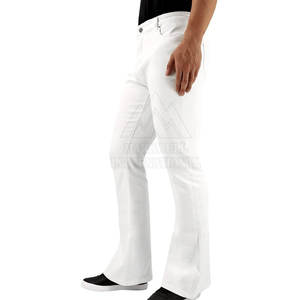 กางเกงขาบานของผู้ชายที่มีสไตล์กางเกงผ้าคอตตอนผสมสบายสำหรับสวมใส่ในชีวิตประจำวันกางเกงขาบานระบายอากาศได้ - Product Image 4