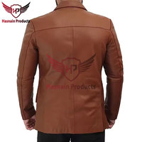 Costume en cuir véritable pour homme, blazer tendance, respirant, décontracté, en cuir de mouton de qualité supérieure, coupe ajustée, style business décontracté