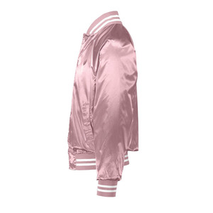 เสื้อแจ็คเก็ตซาตินผู้ชายแฟชั่นใหม่ ออกแบบโลโก้ได้ตามต้องการ สำหรับฤดูหนาว ผลิตจากผ้าโพลีเอสเตอร์เนื้อซาติน - Product Image 3