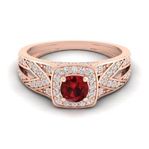 แหวนเงินแท้ 925 REYES ประดับมอสซาไนต์ GRA Certified และพลอยโกเมน สำหรับผู้หญิง แหวนพลอยประจำเดือนเกิดแบบสั่งทำ - Product Image 6