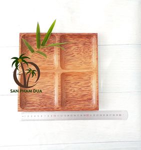 Vente en gros d'assiettes en bois de noix de coco plats écologiques en forme de variété pour la maison et le restaurant - Product Image 5