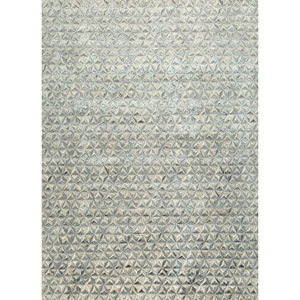 พรมขนสัตว์ผสมไหมไผ่ถักมือสีเทาดำ ลาย Chaos Theory ดีไซน์เรขาคณิตสไตล์โบโฮ สำหรับบ้าน ห้องโถง รูปทรงสี่เหลี่ยมผืนผ้า รุ่น Esk-725 - Product Image 1