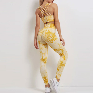 Etiqueta privada Color sólido Todos los tamaños Conjunto de yoga para mujer/Ropa deportiva Ejercicio de dos piezas Conjunto de yoga para mujer La mejor calidad para la venta - Product Image 1