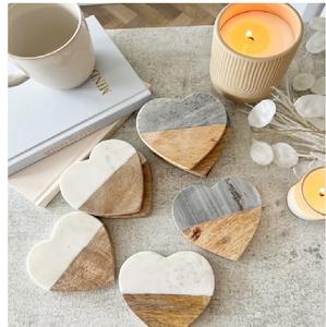 ส่วนบุคคลหินอ่อนและไม้กระถินเทศCoasterงานแต่งงานของขวัญวันเกิดของขวัญเครื่องดื่มCoasterไวน์Coasterของขวัญหมั้น - Product Image 4