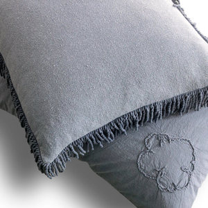 100% Cotton Bed <b>Linen</b> <b>Set</b> with Handmade Embroidery and Fringe Private Label Dyed with Lace-Premium Bedding - Product Image 2