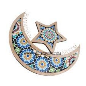 Plateaux et assiettes de service métalliques de qualité de luxe pour aliments et dattes Accents décoratifs fantaisie de la plus grande qualité Dessert Ramadan Plateaux - Product Image 3