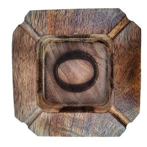 Logo personnalisé cendriers en bois design rond et carré pour fumer des cigarettes et des cigares plateau de table cendrier pour usage domestique - Product Image 1