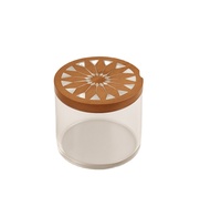 Boîte de rangement de luxe carrée en bois d'acacia et acrylique, design islamique, avec couvercle, faite à la main, personnalisée, cadeau premium du Ramadan pour dattes et fruits secs